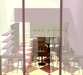 Diseño locales comerciales cafeterías franquicias Saboréate y Café Aima Estudio