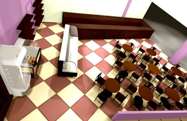 Diseño locales comerciales cafeterías franquicias Saboréate y Café Aima Estudio Portugal
