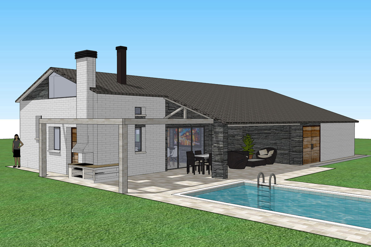Aima Estudio arquitectos proyecto vivienda unifamiliar casa diseño porche