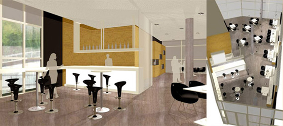 Diseño locales comerciales restaurantes decoración El Goloso Aima Estudio