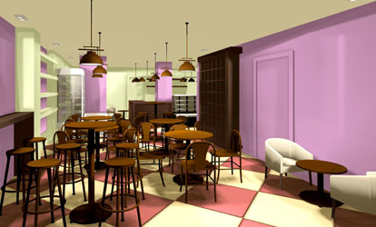 Diseño locales comerciales cafeterías franquicias Saboréate y Café Aima Estudio Madrid