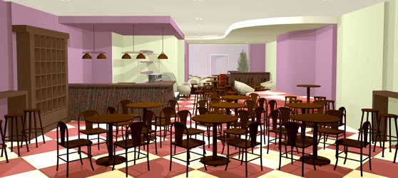 Diseño locales comerciales cafeterías franquicias Saboréate y Café Aima Estudio Guatemala